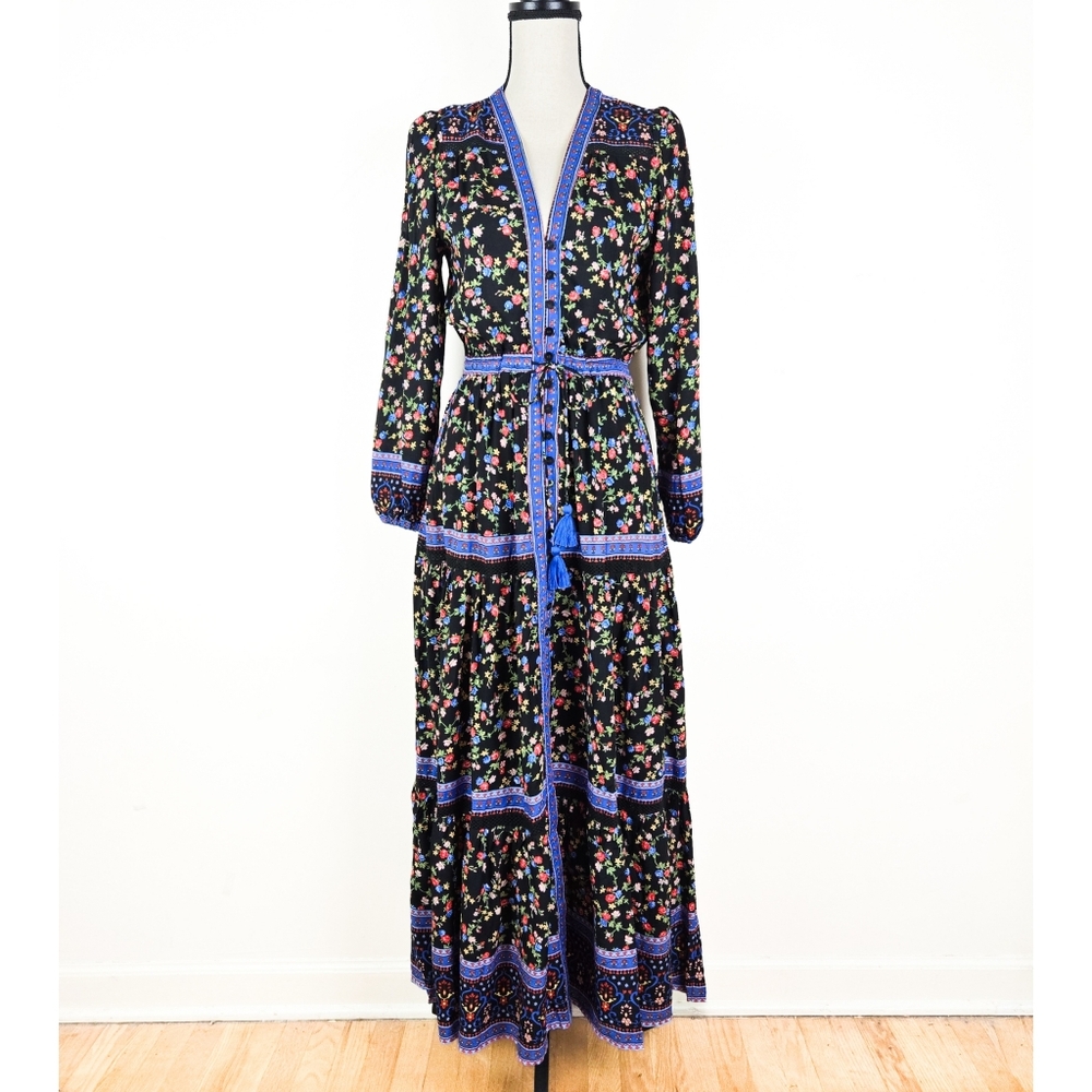 🦋LAST🦋 NWT Tulle and Batiste Alannah Maxi Dress, Moonless Black, Size Small